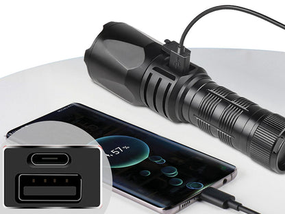 Taschenlampe #power: Leistungsstark & robust, Powerbank, Aufladbar