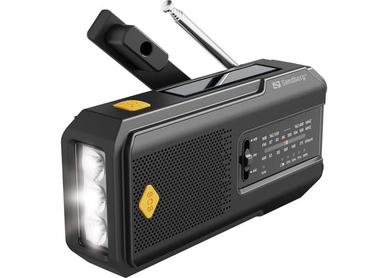 Notfallradio #basic: Notfallradio mit Licht, Akku, Kurbel. Preis-Leistungs-Sieger